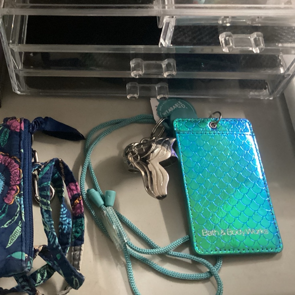 Bath & Body Works Blue Key & Card Holder